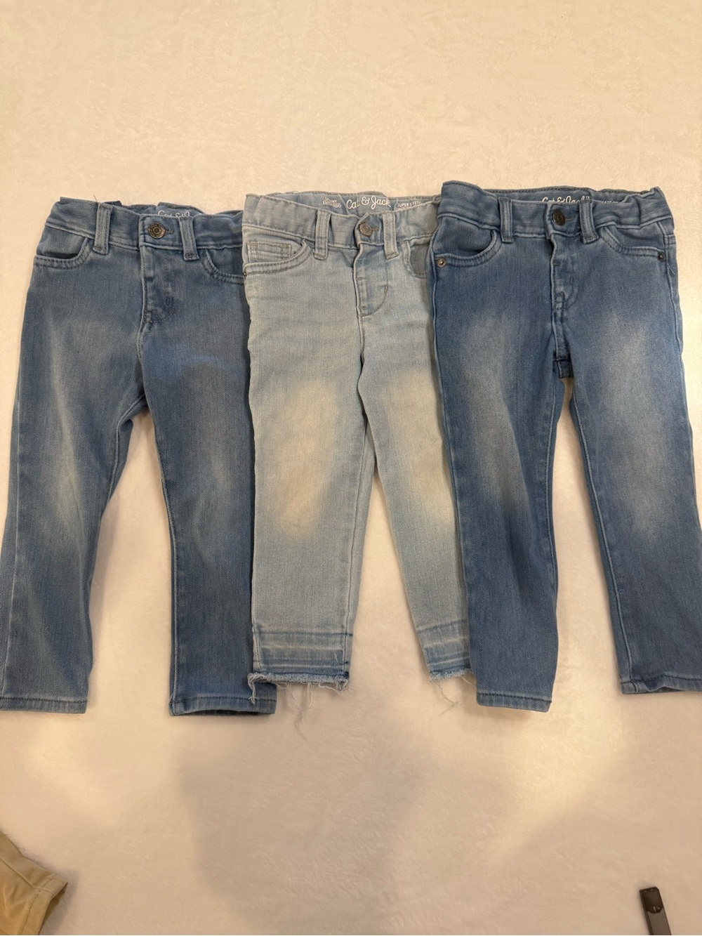 Cat & Jack Three-Pack Jeans - Light Blue, Medium Blue